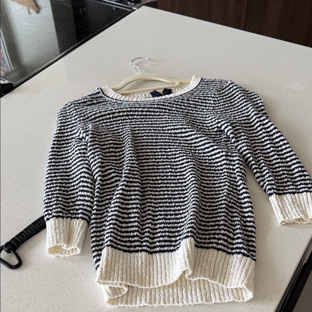 Banana Republic Striped navy and white Knit Sweater